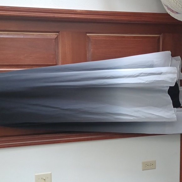 Dian Sheng Long black & Grey Omber dress, One Shoulder, Corset Back, Sz 18, Nwt - Picture 3 of 12